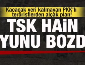 Kaçacak yeri kalmayan PKK’lı teröristlerden alçak plan! TSK hain oyunu bozdu!