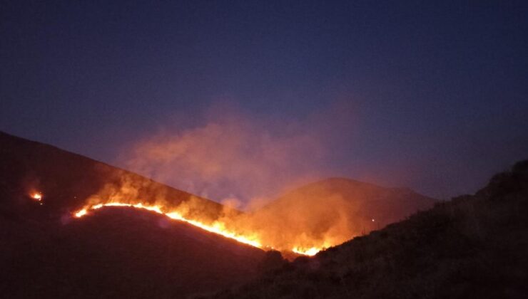 Kayseri’de dağlık alanda yangın