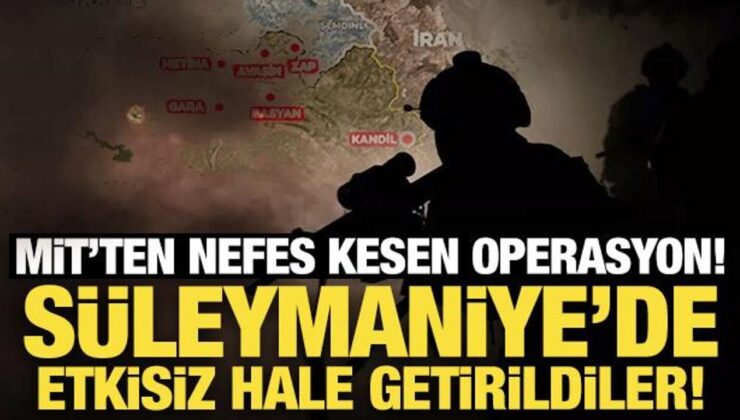 MİT’ten nefes kesen operasyon: Süleymaniye’de etkisiz hale getirildiler!