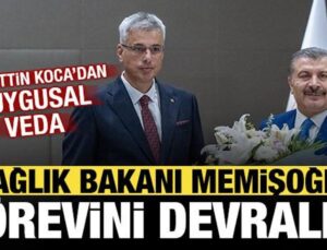 Sağlık Bakanlığı’nda devir teslim töreni! Memişoğlu görevini devraldı