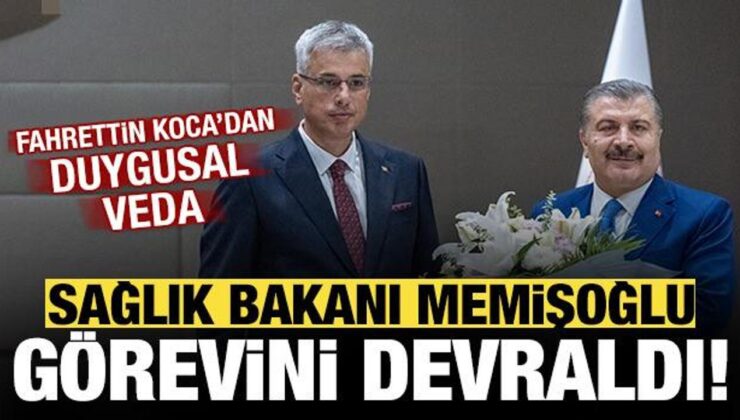 Sağlık Bakanlığı’nda devir teslim töreni! Memişoğlu görevini devraldı