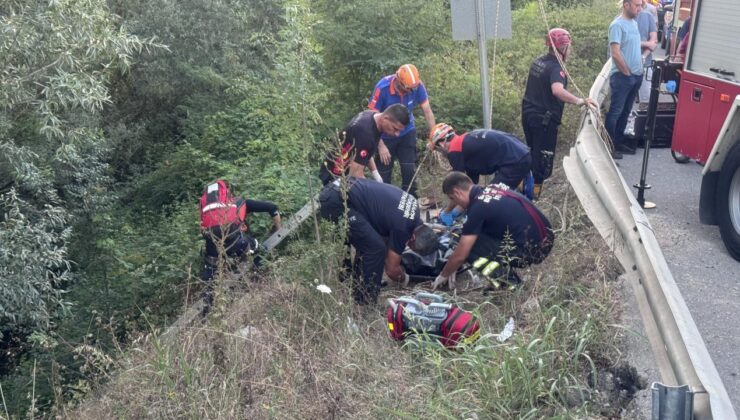 Sakarya’da şarampole yuvarlanan kişi öldü