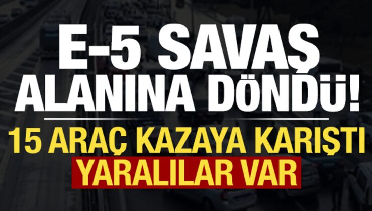 Son dakika haberi… E-5’te 10 araç kazaya karıştı: Çok sayıda yaralı var!