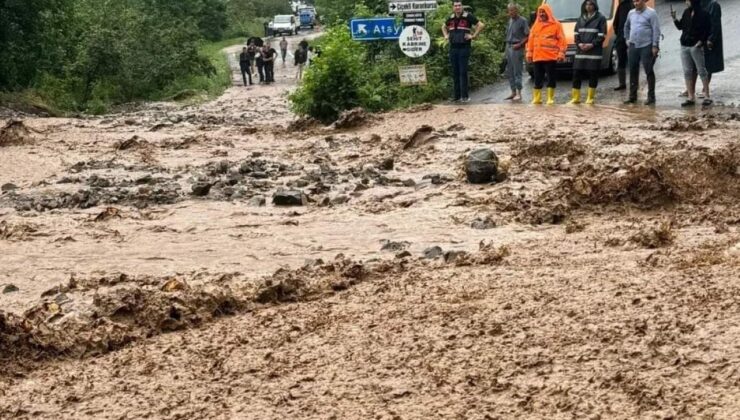 Trabzon’da sağanak, sel, taşkın ve heyelana neden oldu