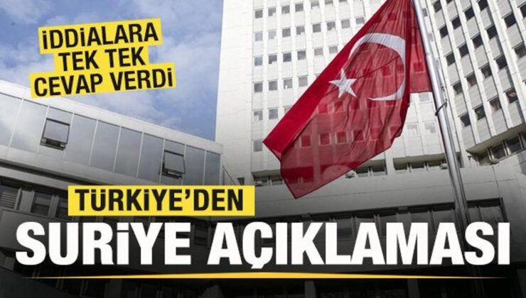 Türkiye’den Suriye açıklaması! İddialara cevap