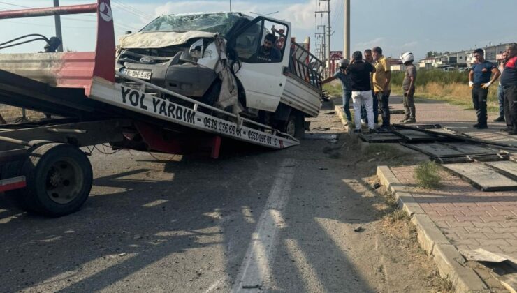 Lastiği patlayınca kaza yaptı: 3 yaralı!