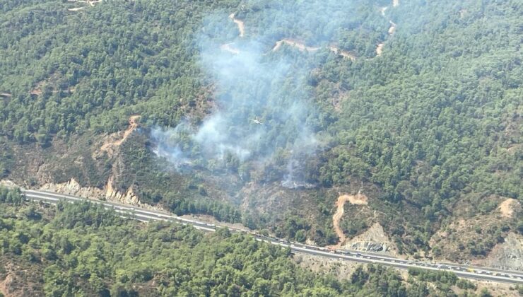 Muğla’da orman yangını! Havadan görüntülendi