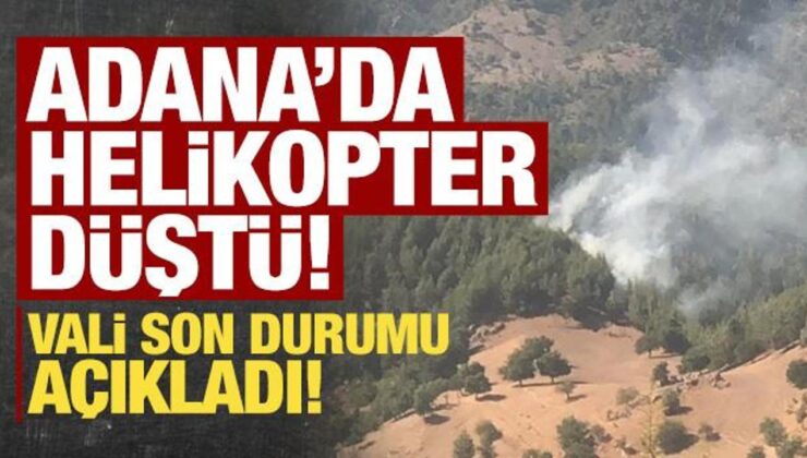 Son dakika: Adana’da helikopter düştü!