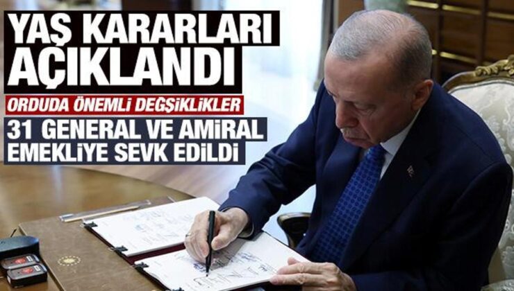 Son Dakika: YAŞ kararları açıklandı: Orduda önemli değişiklikler!